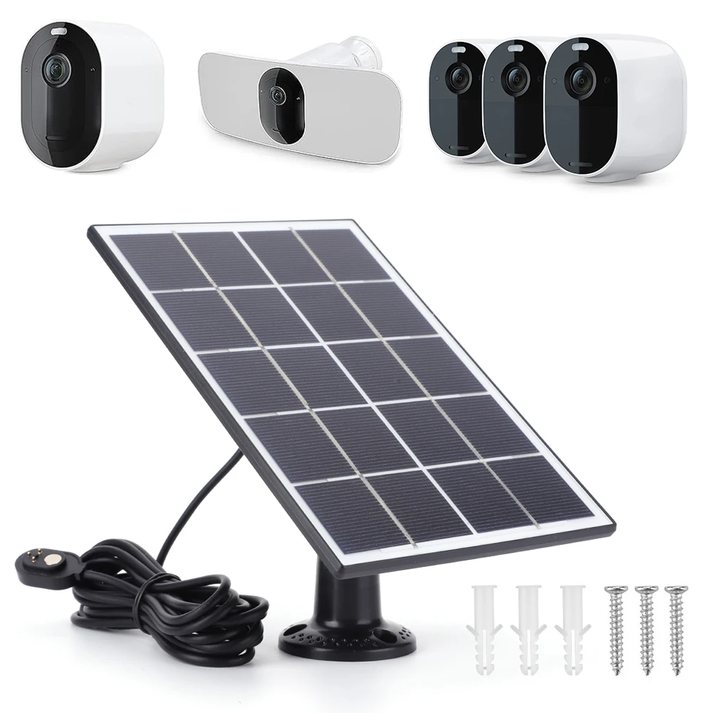 10W Solar Panel For Arlo Ultra for Arlo Pro 5S/4/3 Camera Outdoor IP65 Waterproof Charging Panel 5V With 3M/9.84 Cable