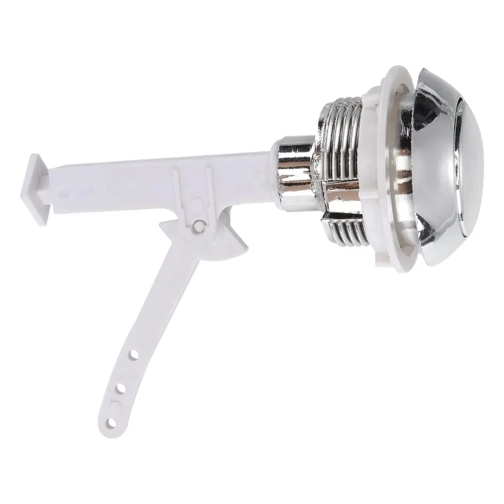 Silver ABS Single Push Button Flush Valve For Toilet Tank Water Saving Bathroom Accessories Replacement Part 12x5cm