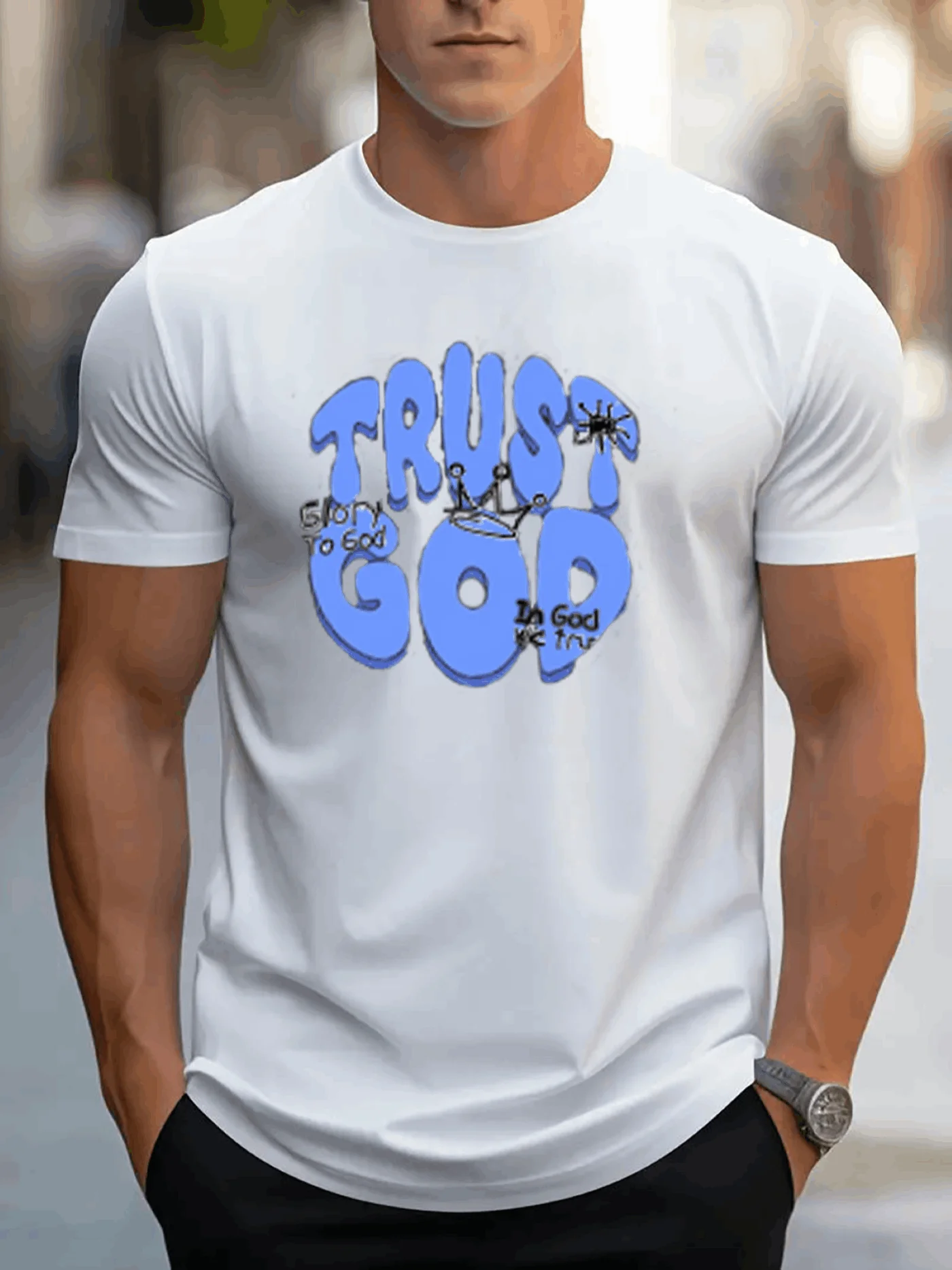 Men Casual Short Sleeve Tee 1 Pcs 100% Heavy Cotton - Comfortable Crew Neck, Soft Adorable Tees Tops