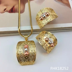 2024 Classic Pendant & Earrings for Women Unique Beads Pendant for Woman FHK18252