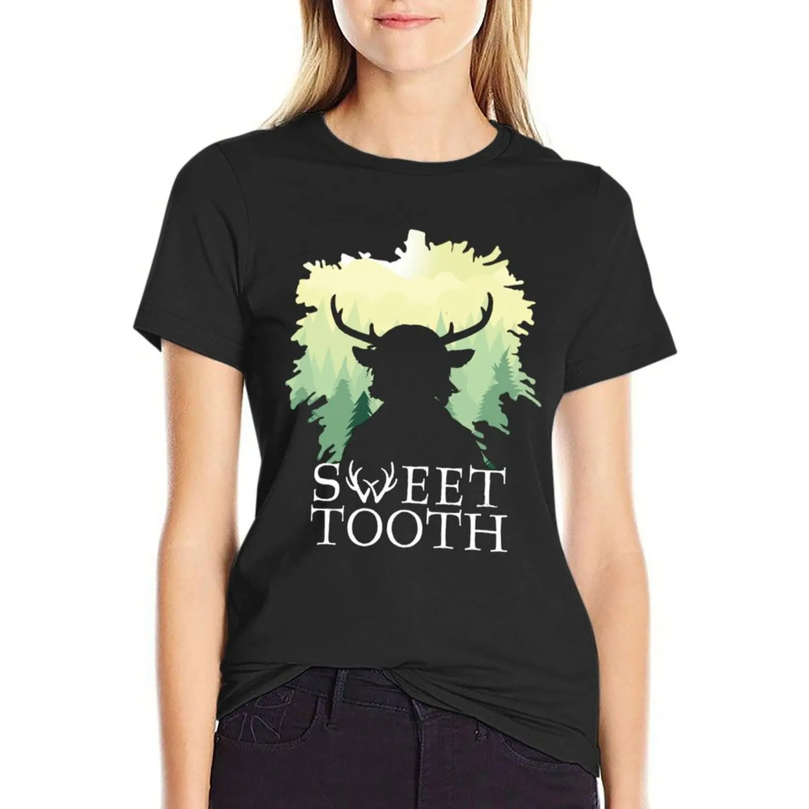 Sweet Tooth Silhouette - Sweet Tooth T-Shirt customizeds new edition tshirts for Women