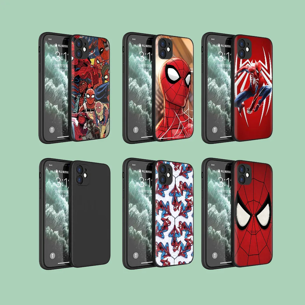 Black Protective Case for Motorola Moto Edge 20 S 30 Lite G22 G42 G52 G71 G51 G31 E32 Pro Marvel Spiderman