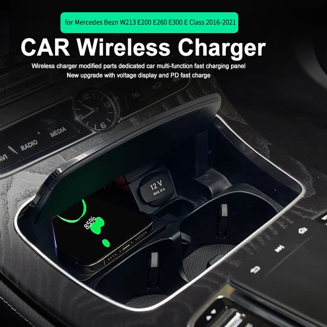 Car Qi Wireless Phone Charger 15w Fast Charger Charging Plate Panel For Mercedes  Benz W213 E200 E260 E300 E Class 2016-2021 - Interior Mouldings - AliExpress