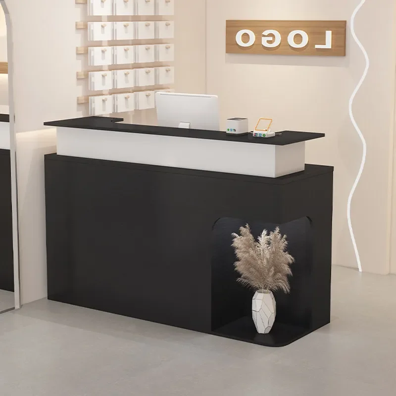 Best Sellers Nordic Cream Style Cashier Desks Modern Design Women Clothing Store Counter Hair Salon Reception Bar Office Furnitu