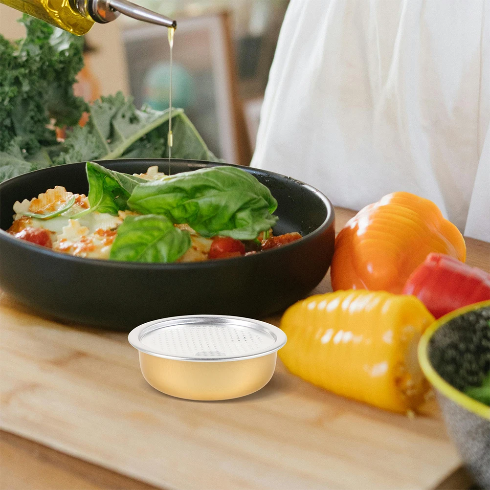 

6Pcs 40Ml Small Aluminum Bowls Sealed Easy-Pull Lid for Bird's Nest Fish Gelatin High-Temperature Steaming Portable Snack