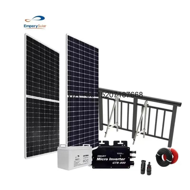 Wmwmnu Solar LED Lights for Balcony with Solar Panel Plug and Play Battery Powered Outdoor Decorative Lighting