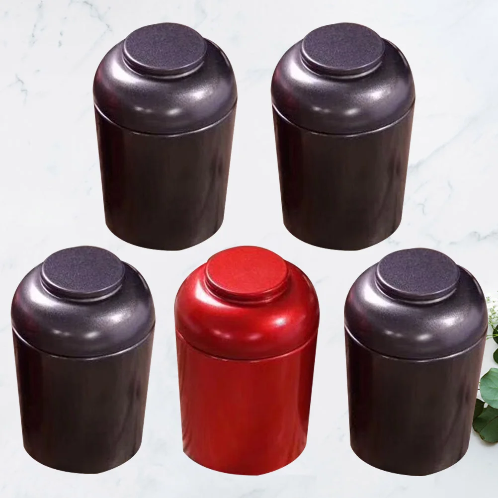 

5Pcs Mini Tinplate Tea Cans Portable Sealed Storage Containers Travel Tea Storage Dried Fruit Supplement Canisters