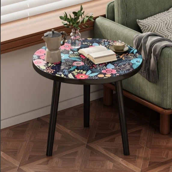 

American Printed Coffee Table Retro Living Room Sofa Edge Several Bedrooms Floor Standing Bedside Table Furniture Living Room