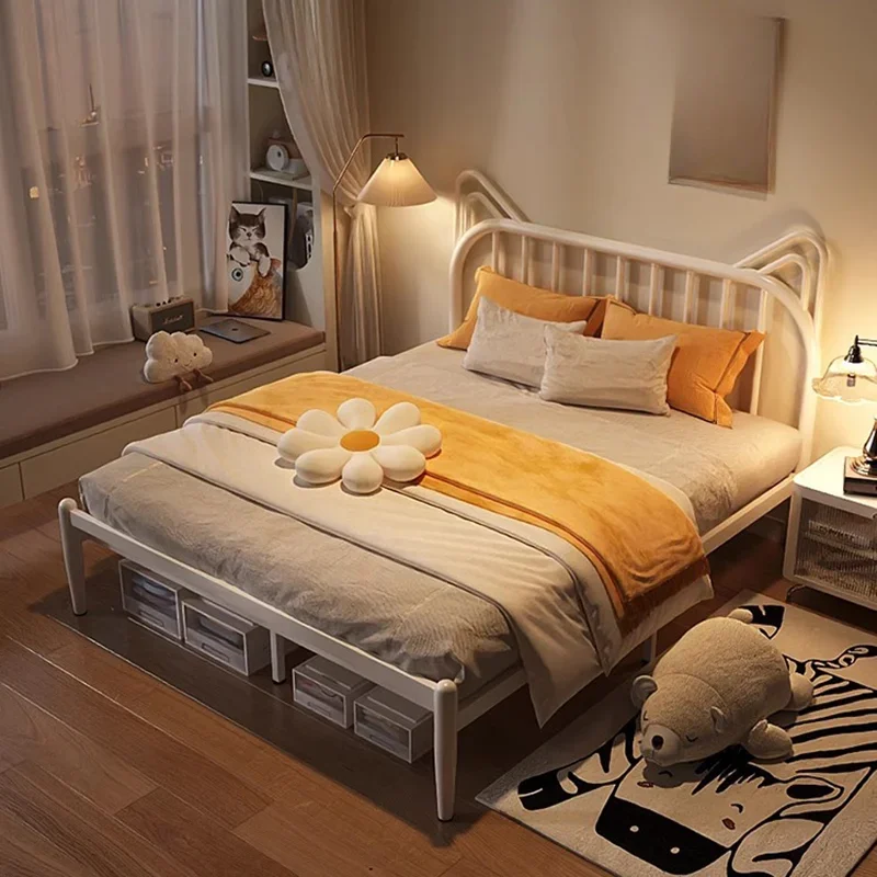 #Storage Unique Bed Classic Simple Modern Bedroom Human Bed Girl Double Sleeping Muebles Para Dormitorio Nordic Furniture
