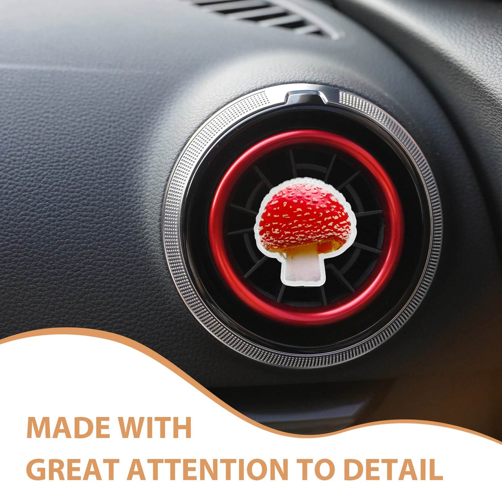 

Acrylic Perfume Clip Decorations Cute Mushroom Auto Accessories Conditioning Clips Freshener Air Outlet Decor Car Diffuser Vent