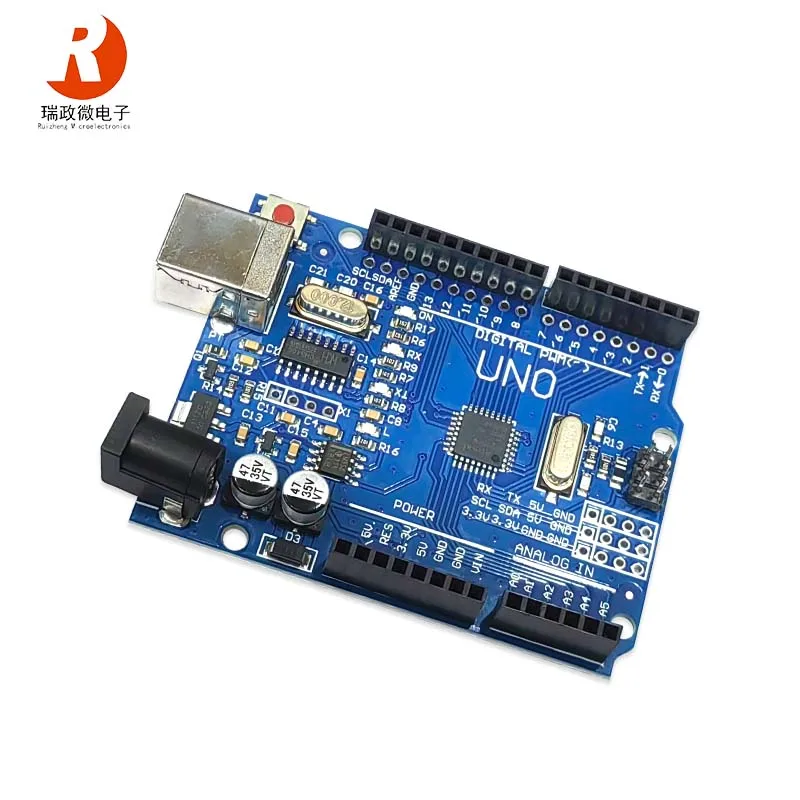 5PCS UNO R3 CH340G Development Board For Arduino Control ATMEGA328P MCU Module MEGA328P Chip with Cable