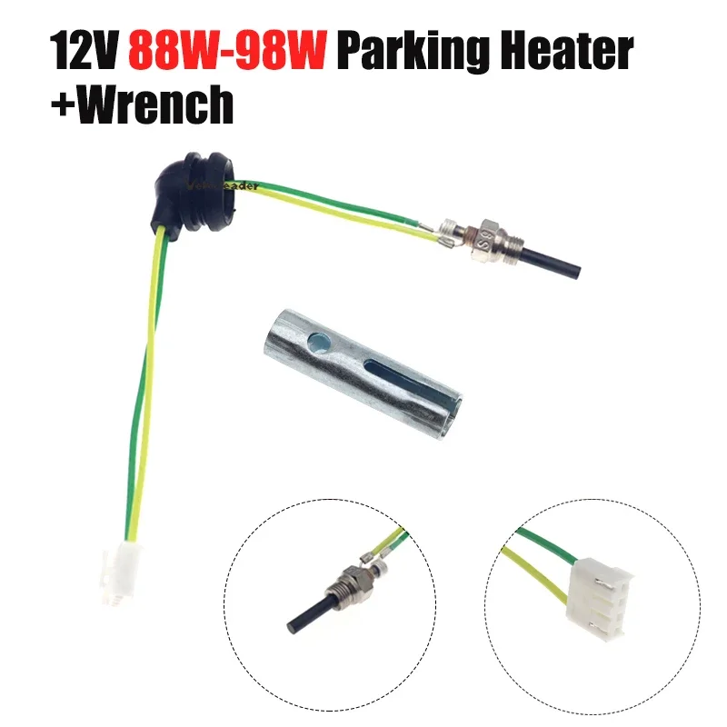 12V 88W-98W Car Auto Boat Parking Heater Ceramic Pin Glow Plug For Eberspacher D2 D4 D4S Air Diesel Parking Heater Part w/Wrench