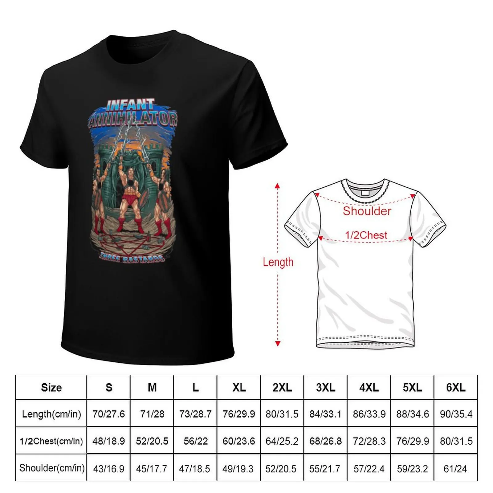 Three bastaros infant Annihilator T-Shirt cotton t-shirt plain for man package T-Shirt