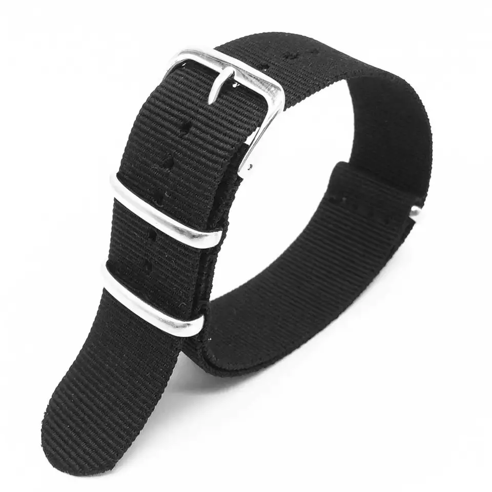 Correa de reloj deportiva de nailon para hombre y mujer, 18mm 20mm 22mm, correa militar de tela nailon con hebilla 3