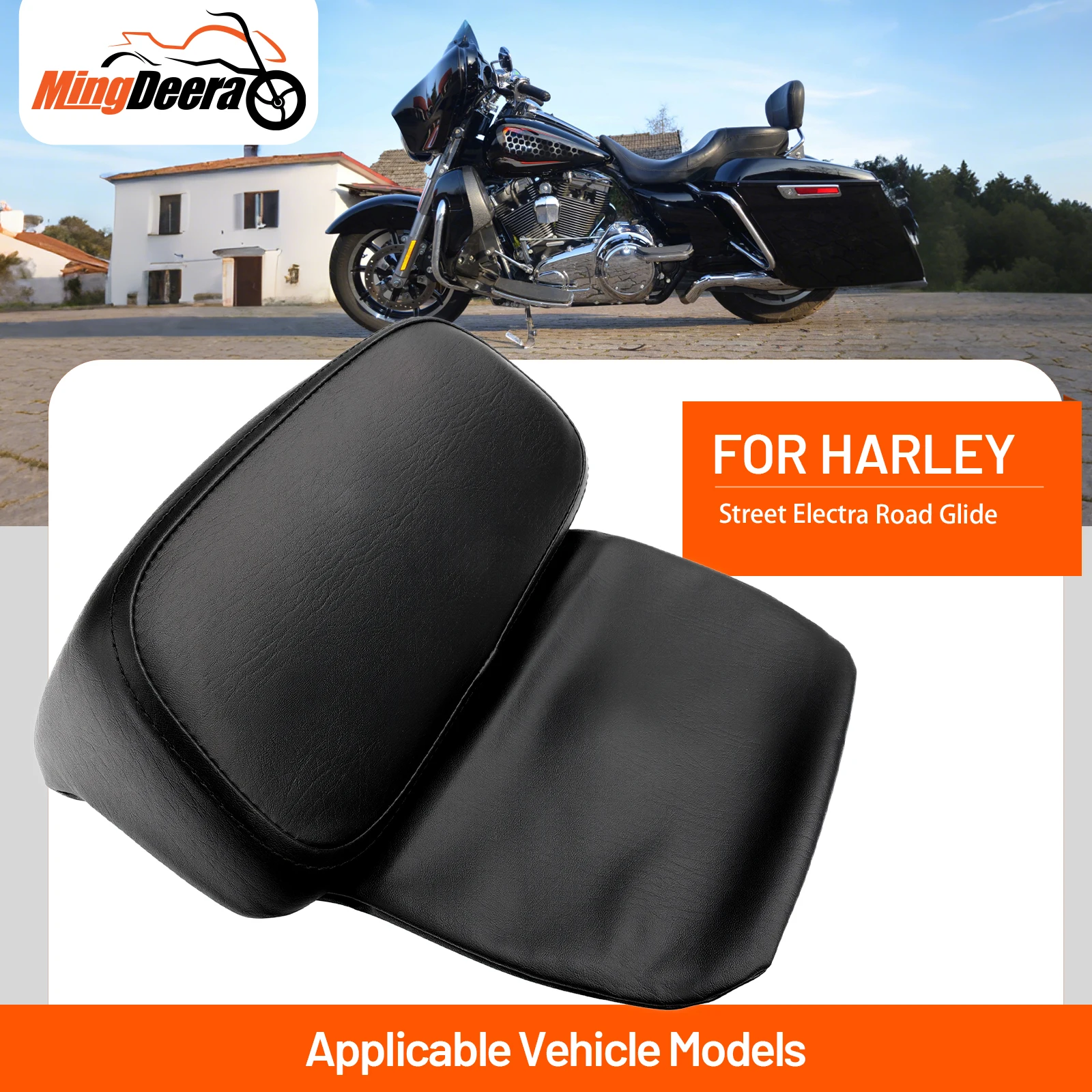 

Motorcycle Part Tour Pack Backrest For Harley Street Electra Road Glide 2014-2025 Motorcycle Luggage Pack Backrest Pad Trunk