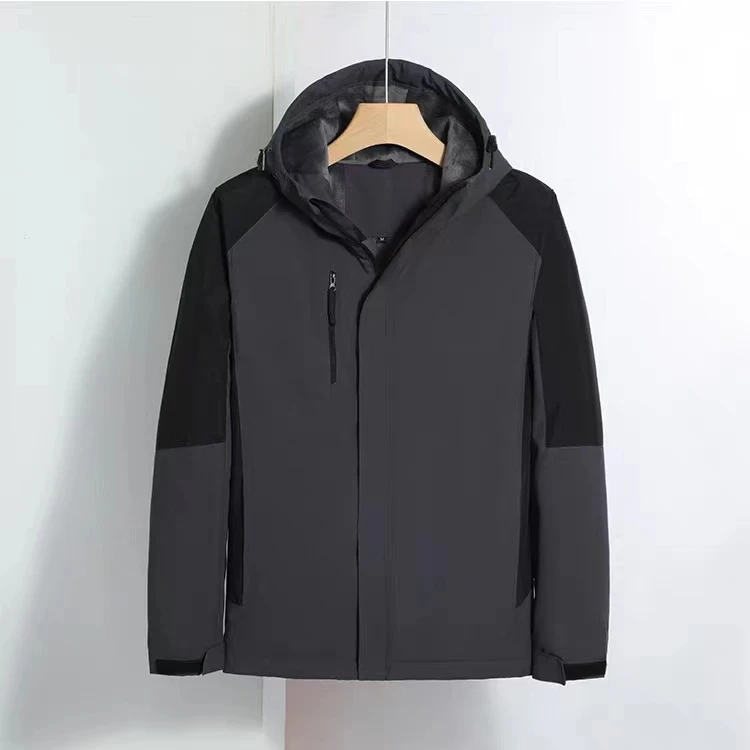 Pakaian Kerja Katun Thiened Jaet Pria Musim Dingin Sangat Baik untuk Pembersihan Otomatis Perbaikan Tahan Panas Tahan Angin dengan Cetakan Kata-kata