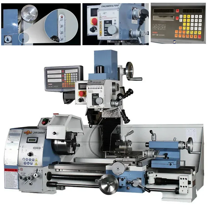 Household Lathe Bench Drill Lathe Drilling and Milling One Machine JYP290VF Industrial Metal Milling Machine Lathe