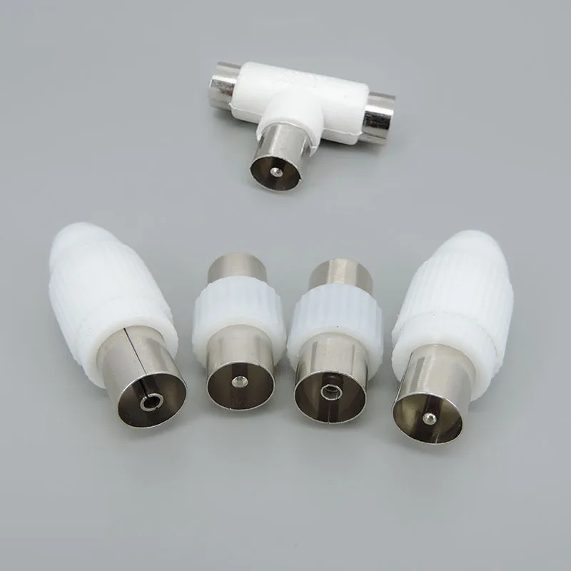 

1pcs TV Plug Jack For Antennas Male And Female TV RF Coaxial Male Plugs Adapter Right Angle Antennas Connectors r1