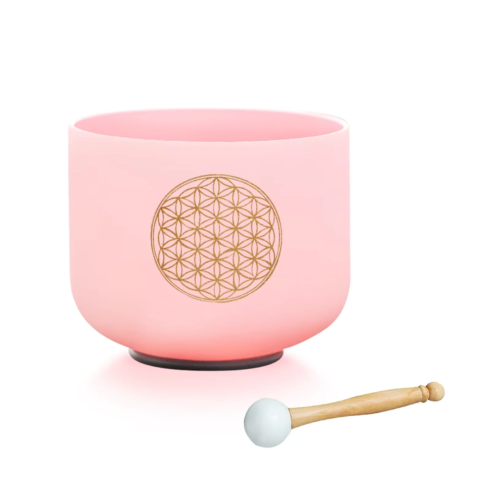 Hye-eun Life of Flower Design 8 Zoll C Note 528 Hz mattierte Kristall-Klangschale Meditation Musikinstrumente Sound Chakra-Schalen