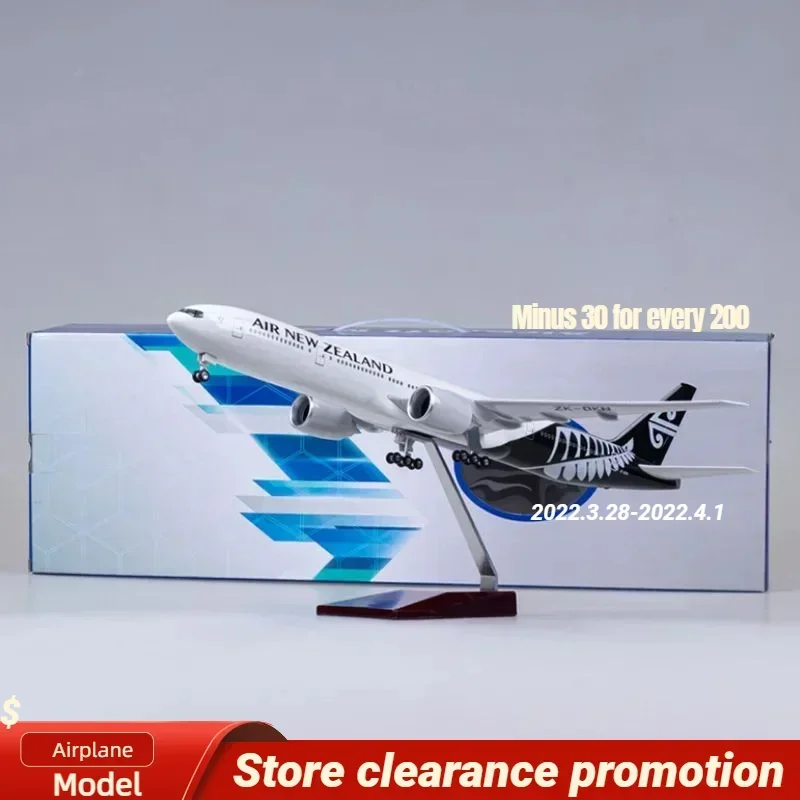

47CM 1/157 Scale 777 B777 Aircraft New zealand NEWZEALAND Airlines Model W Light and Wheel Landing Gear Plastic Resin Plane Toy
