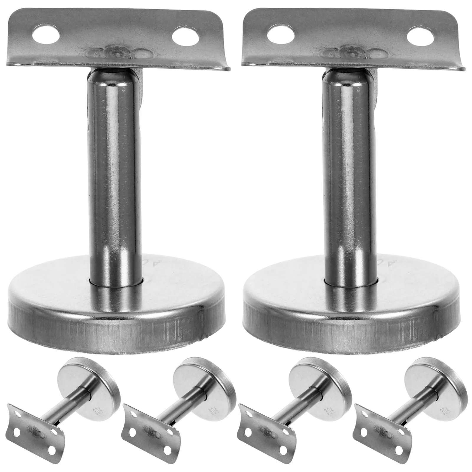 6Pcs Stainless Steel Handrail Brackets Stair Rail Wall Mount Support Heavy Duty Indoor Staircase Balcony Railing Hardware