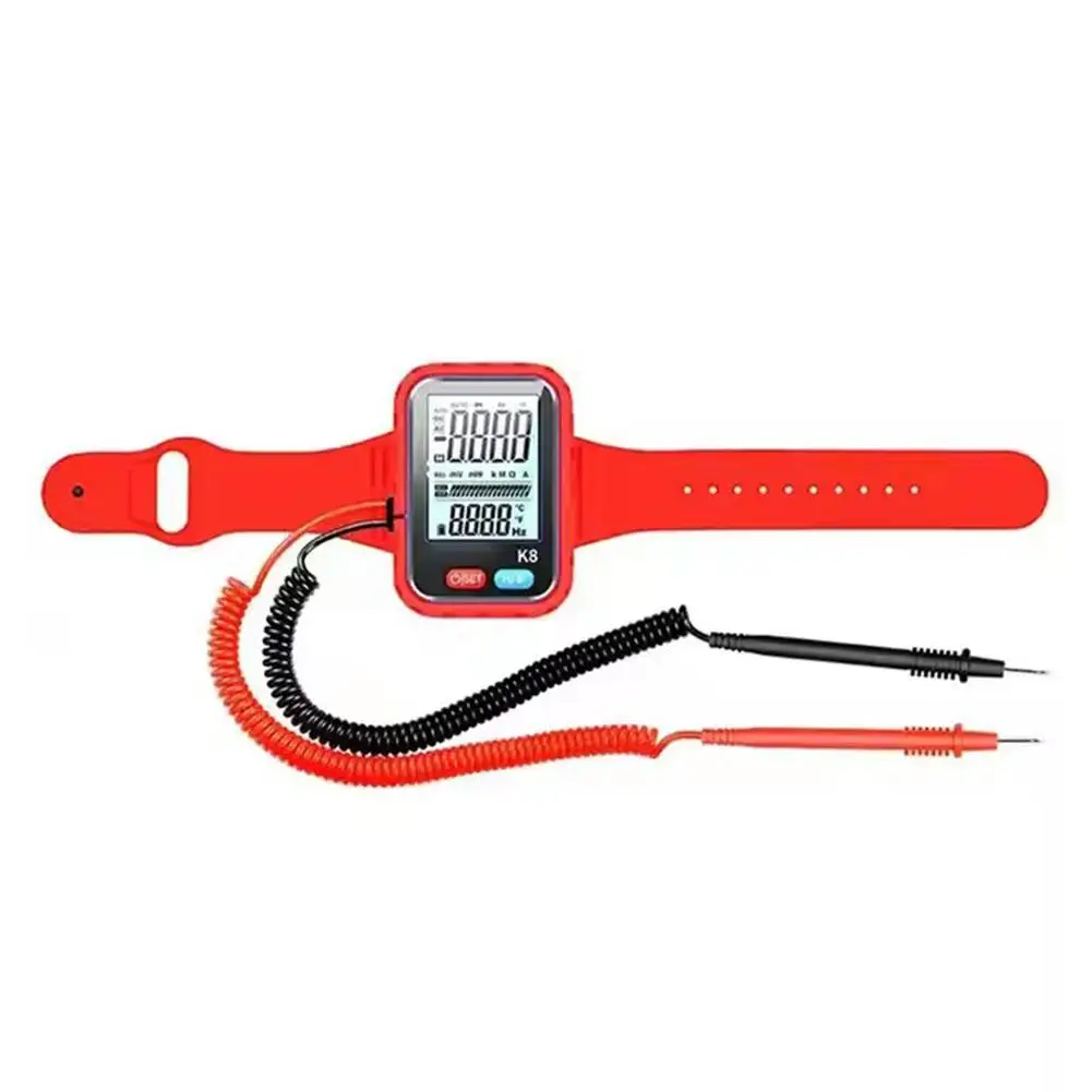Mini orologio digitale multimetro tester ad alta precisione per lavori ad alta quota test di resistenza e continuità ricaricabili N8X7