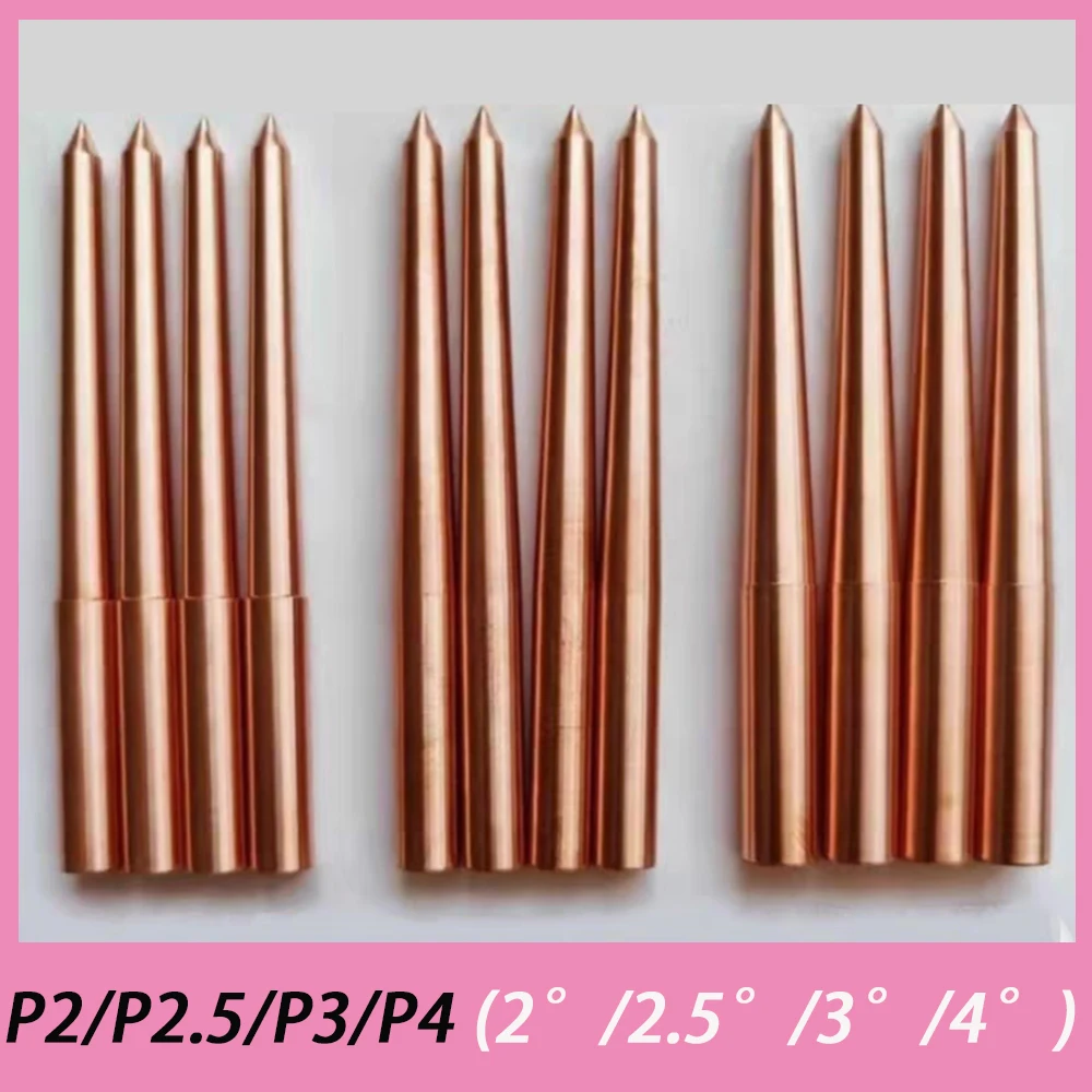1Pcs Both-side Taper Sub Gate EDM Copper Electrode P2 P2.5 P3 P3.5 P4 2-4 Degree Taper 70mm 90mm For Three Plate Injection Mold