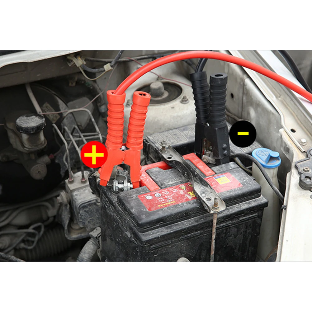 

Emergency Power Cord 300x08x08cm 1800A Heavy Duty Booster Cable Black Red PVC Copper Jumper Car Truck SUV Motorcycle Van Storage