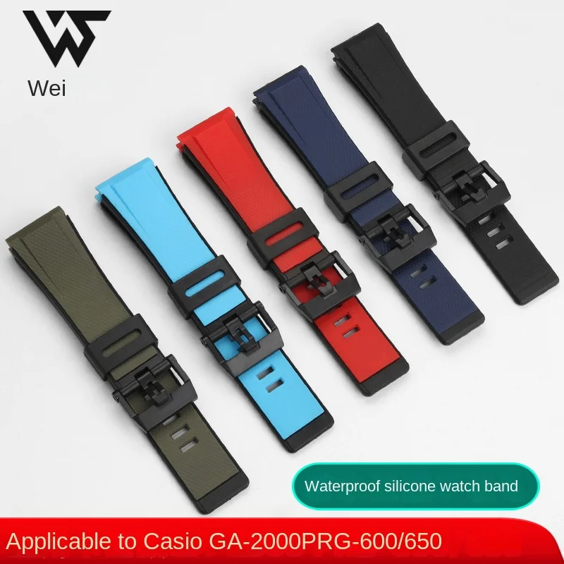 For Casio GA2000 PRG-600 PRW-6600 PRG-650 Resin Watchband Men's Sports Waterproof 24mm Watch strap Rubber Wristband Accessories