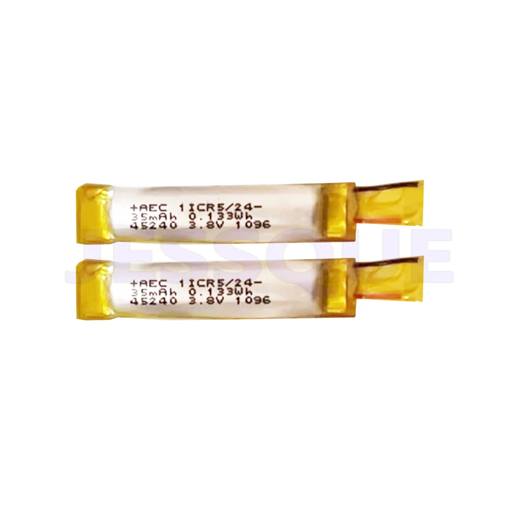 2PCS/Lot 35mAh 45240 AEC45240 3.8V Battery For Huawei Xiaomi Airpods Bluetooth Handsfree Earphone Headset