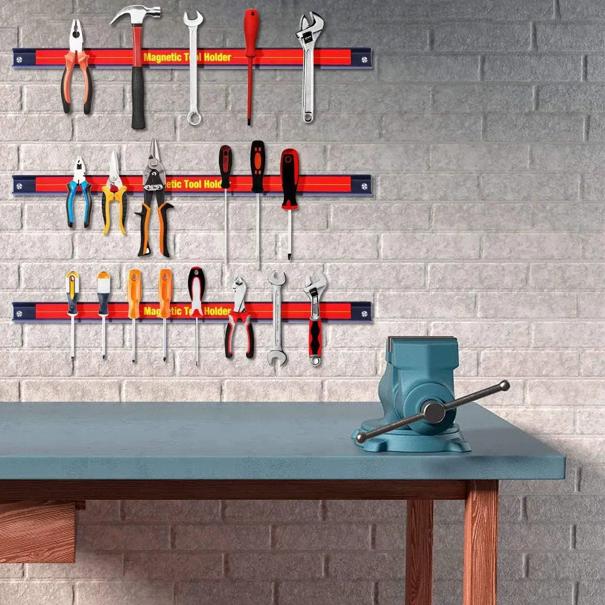 Magnetic Tool Holder Workshop Heavy-duty Magnet Tool Bar Strip Rack, Space-Saving & Strong Metal Organizer Storage 11\