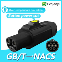 EVqiaoyi GB/T to NACS EV Adapter 32A 7KW GB/T EV Adapter for Tesla EVs Converter with Temperature Control for Fast Safe Charging