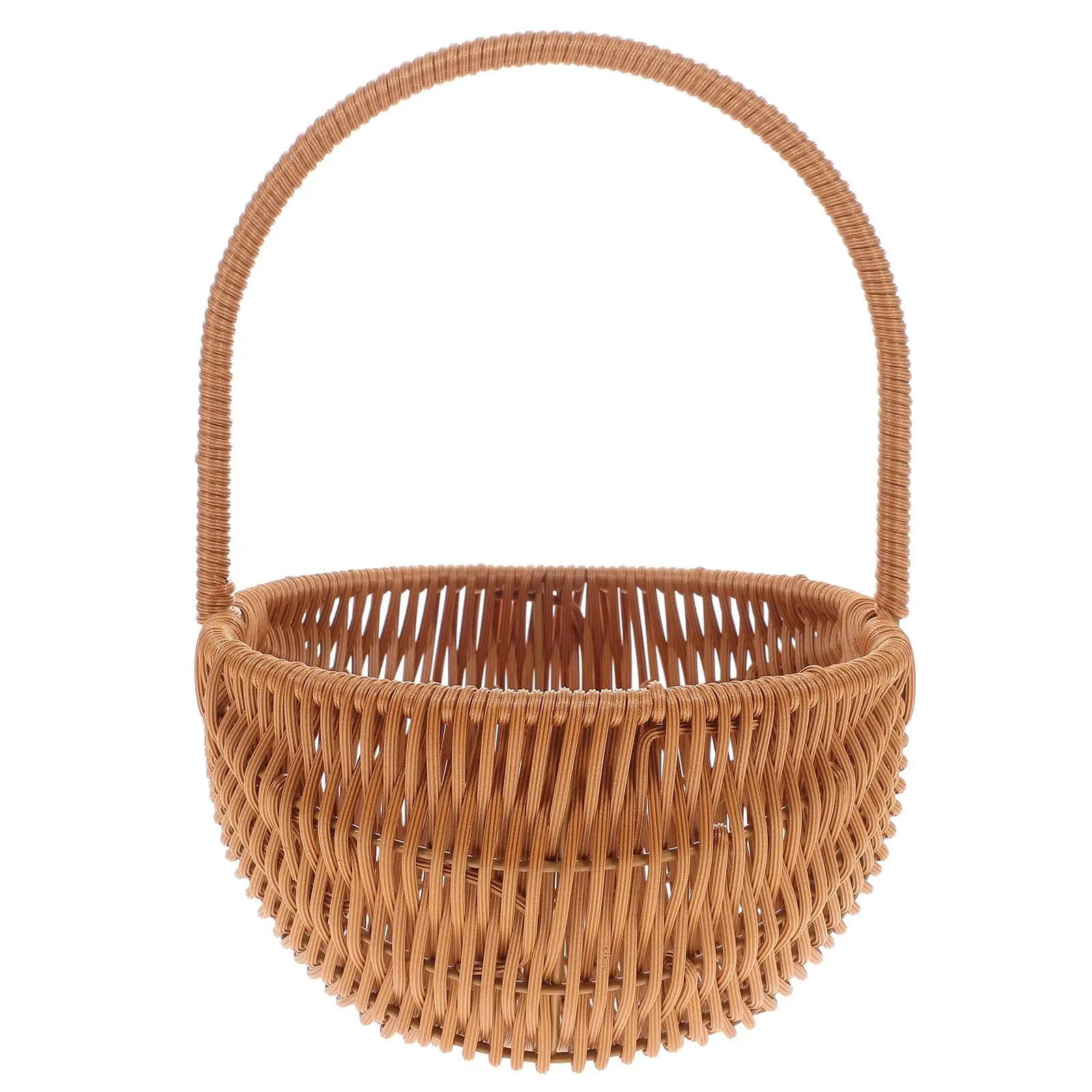 

Mini Woven Basket Storage Decor Easter Baskets Kids Plastic Wicker Egg Container Home Kindergarten Storage For Candy Cookies