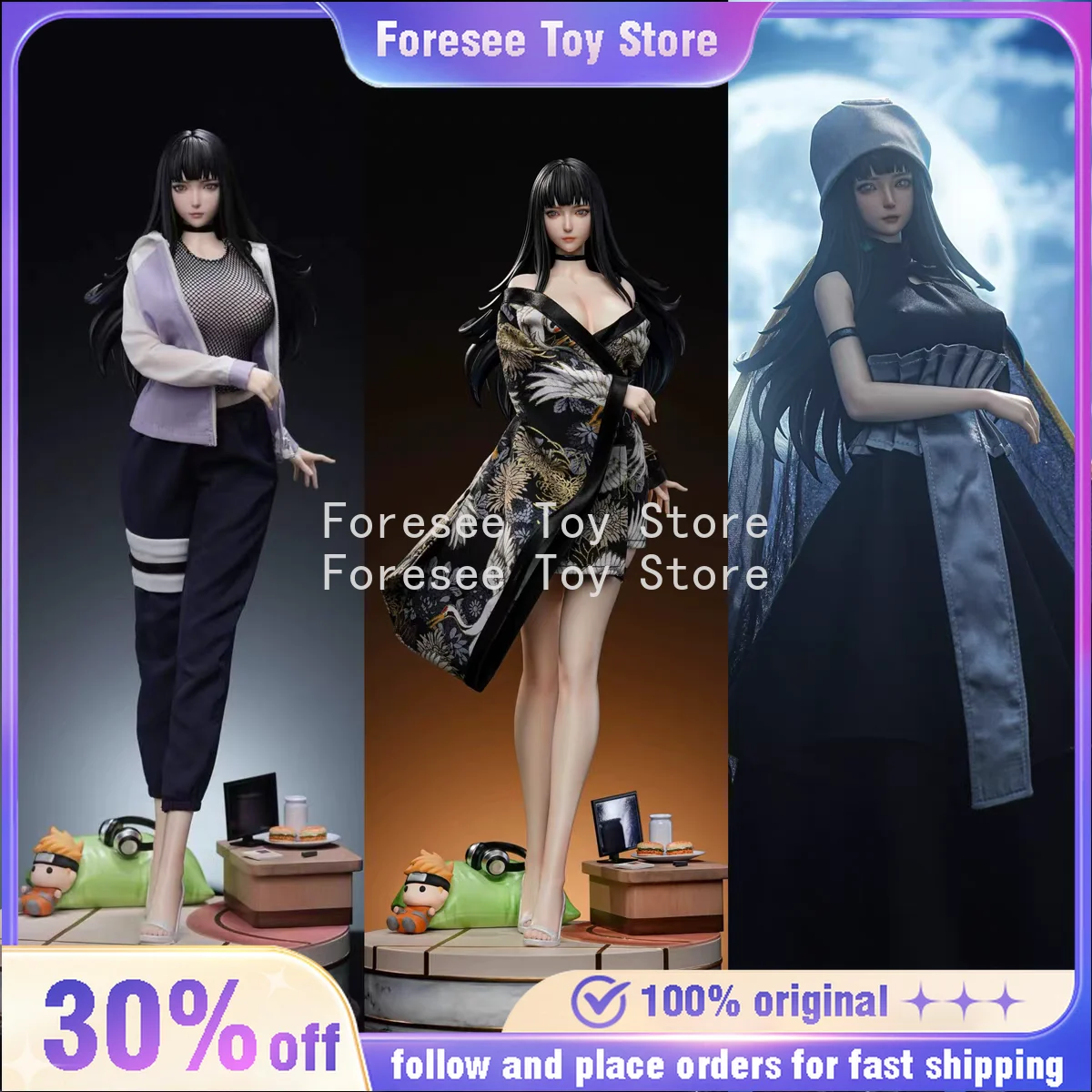 

45cm Hyuga Hinata 3 Sets Clothes Figure NARUTO Anime Figures Resin Collection Desktop Ornament Decoration Best Gift for Children