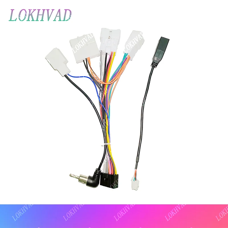Android Car Radio Multimedia Player Accessories Wire Adapter Harness Cable For Toyota Corolla Highlander RAV4 Vios Yaris（4 plug）