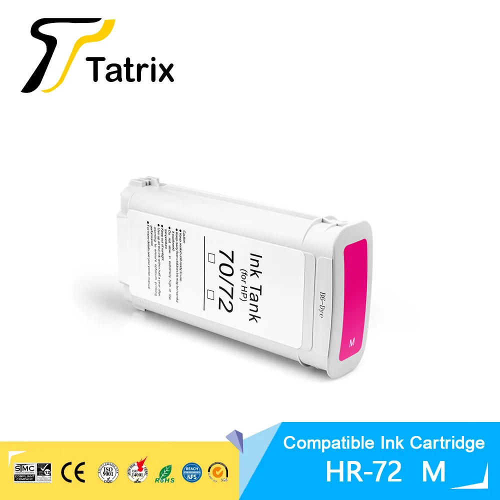 Tatrix Compatible Ink Cartridge For HP 72 With Pigment Ink or Chip For HP T610 T620 T770 T790 T795 T1100 T1120 T1200 T1300
