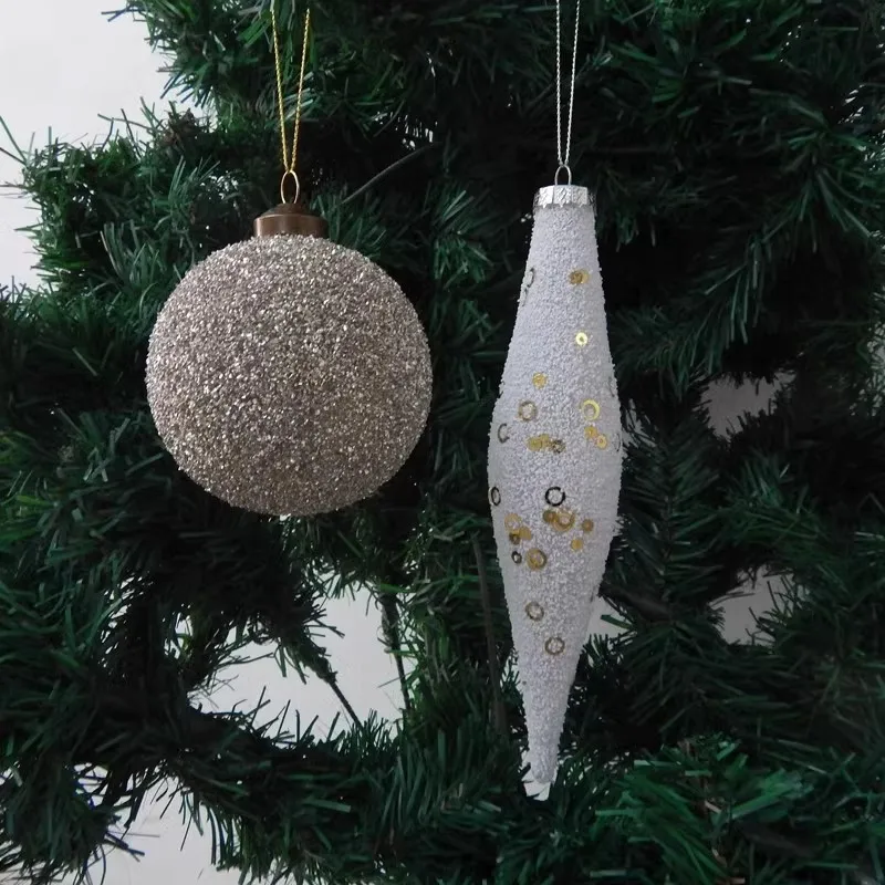 

2pcs/pack Diameter=12cm 15cm Surface Sticking Christmas Day Glass Ball Handmade Glass Globe Pendant Home Decoration Wedding Gift