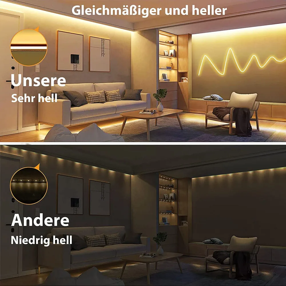 10 m/20 m weiches Silikon-Neonlicht, LED-Streifenlichter, 220 V, hohes Lumen, LED-Band, wasserdichtes Diodenband, Außenleuchte für Heimdekoration – Detail 7