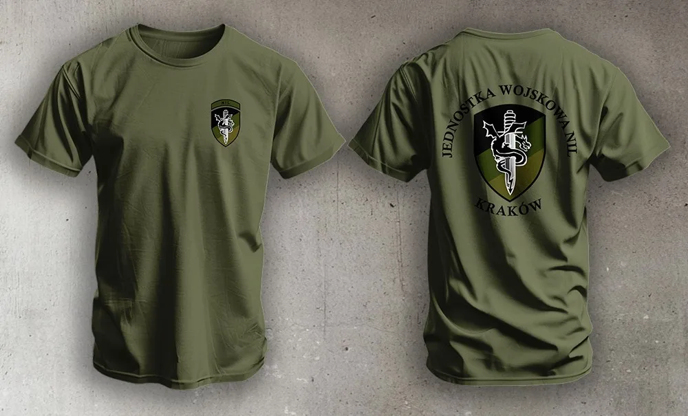 

Польская армия Спецназ Jednostka Wojskowa футболка с коротким рукавом Повседневная рубашка из 100% хлопка