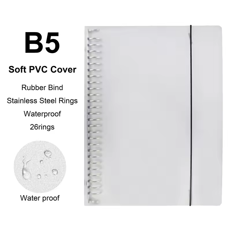 A4/B5/A5 Loose Leaf Refill Binder Notebook Blank/Line/Grid/Cornell Replacable Metal Ring Office&School Supplies Stationery - Image 33