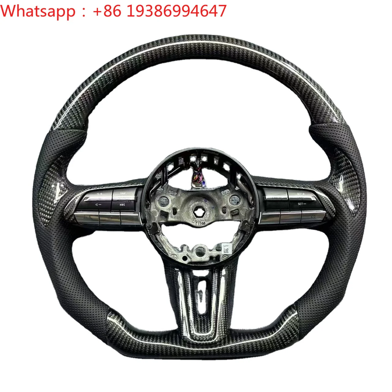 For 2025 NEW Carbon Fiber LED Display Steering Wheel for Mazda 3 6 BK BL BM BP GG GH GJ GL 2004-2024 Performance Upgrade