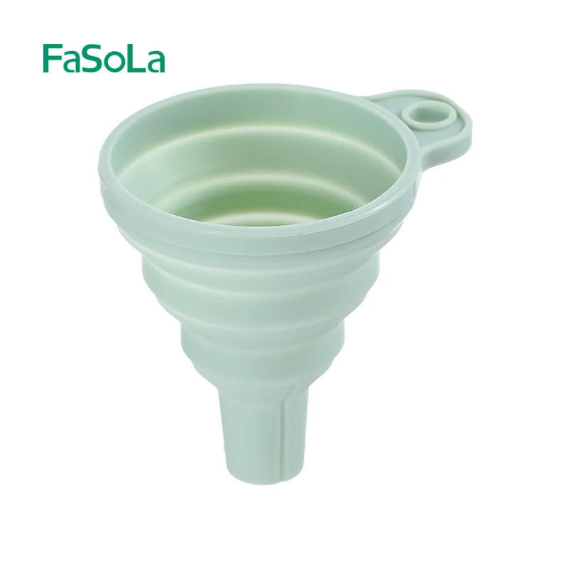 FaSoLa Mini Silicone Foldable Oil Funnel Collapsible Household Folding Funnels Flexible Kitchen Gadget Tool