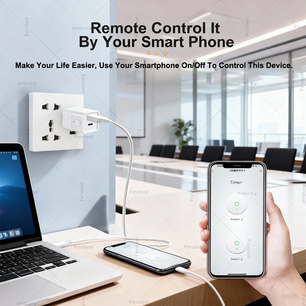 Переключатель адаптера Micro USB Zigbee 3.0, мини-умная вилка, адаптер питания USB Type-C 5 В, управление включением и выключением таймера, работает с Tuya Zigbee2MQTT