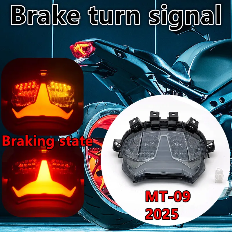 

Brake turn signals Fit MT-09 2025 Tail Light For YAMAHA MT09 MT-09SP Y-AMT 2025 2024 Rear Brake Stop Lamp Tailight Turn Signal