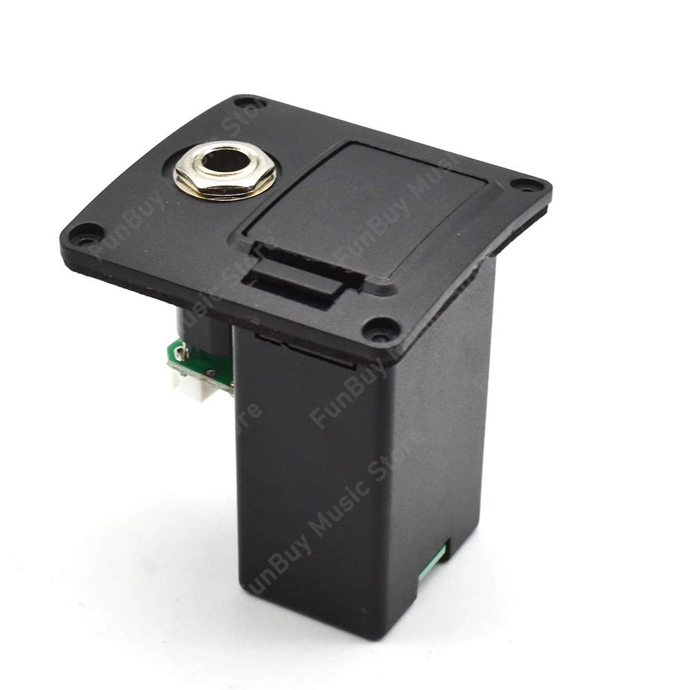 

10Pcs Acoustic Classical Guitar Pickup Battery Box Battery Holder Case 9V Guitar Parts Black