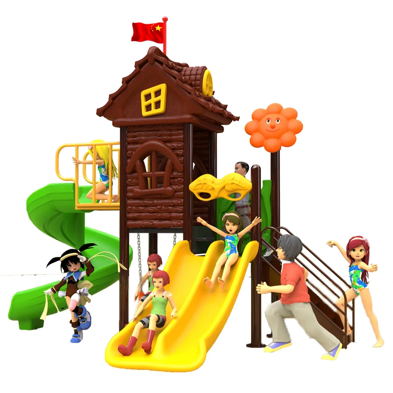 Customizable large outdoor swing set, plastic toys