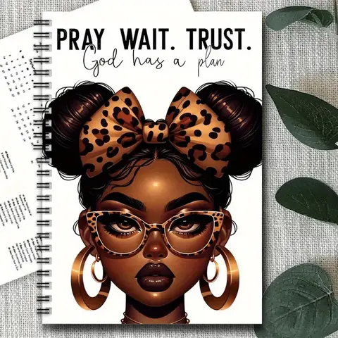 Christian Prayer Spiral Notebook. Inspirational diary & planner, a perfect gift for female friends.