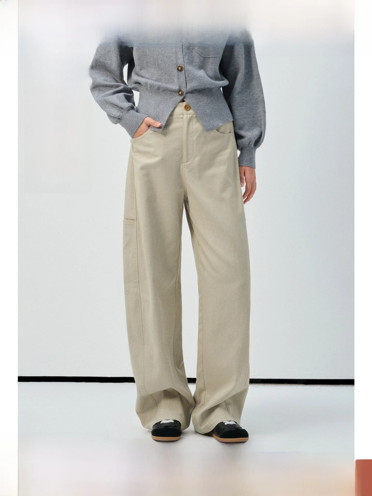 

High Waist Wide Leg Jeans for plus Size Women Spring Season Casual Loose Fit ket Detail High Waist Breathable Comfortable