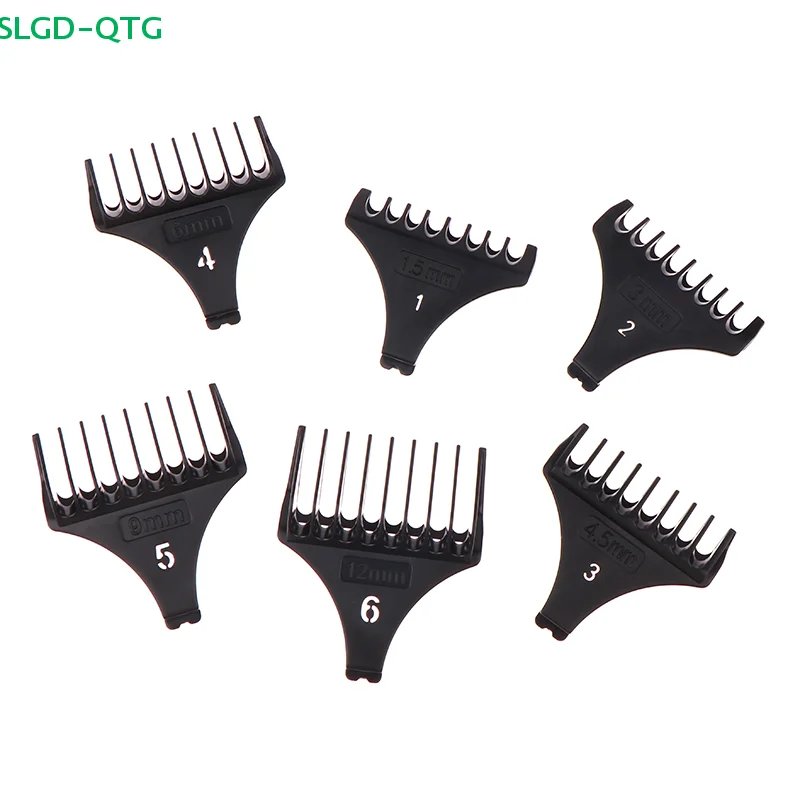 

NEW 6Pcs For T9 1.5/3/4.5/6/9/12 Mm Professional Hair Trimmer Limit Comb Universal Guards Hairdresser Hair Cutting Guide Barber