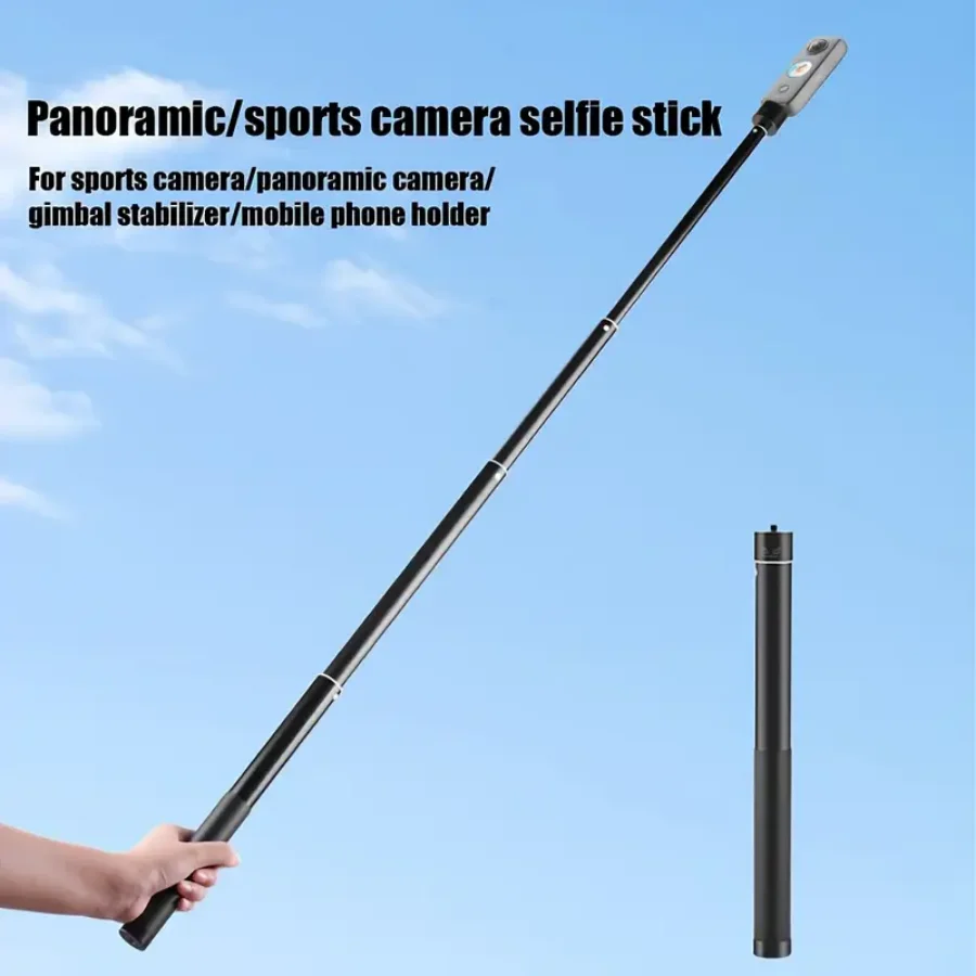 73cm Extension Rod Portable Selfie Stick Long Pole Invisible for GoPro Insta360 DJI Feiyu Action Camera Microphone Stand